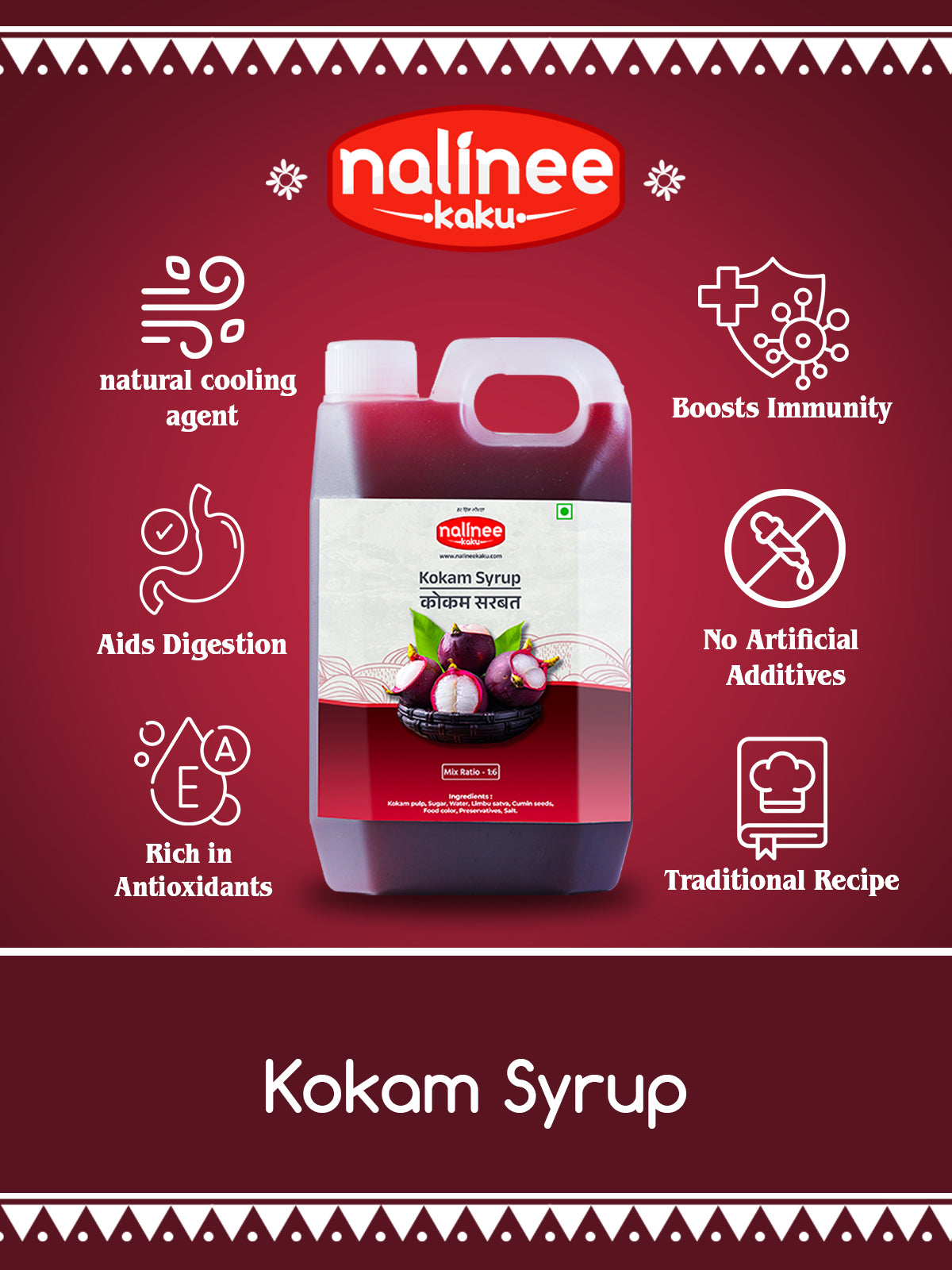 Home-Made Kokam Syrup (1 ltr)