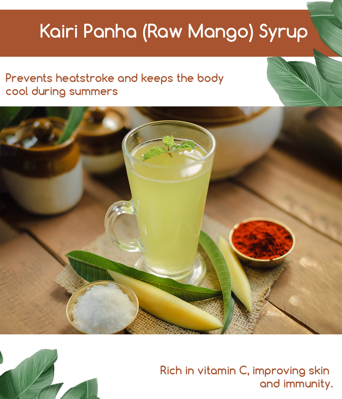 Home-Made Kairi Panha (Tangy Raw Mango Syrup) (700ml)
