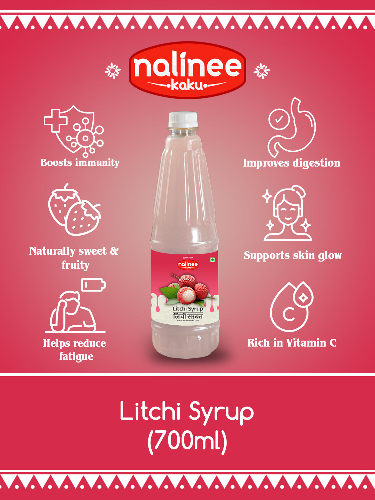 Home-Made Litchi Syrup (700ml)