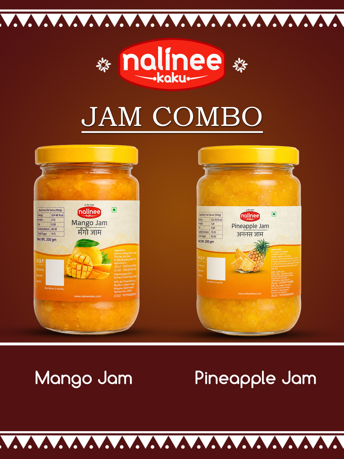 Mango Jam & Pineapple Jam Combo