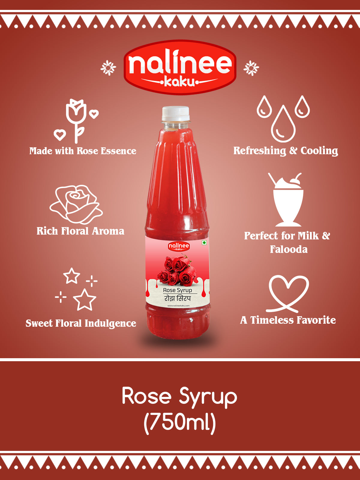 Rose Syrup (750ml)