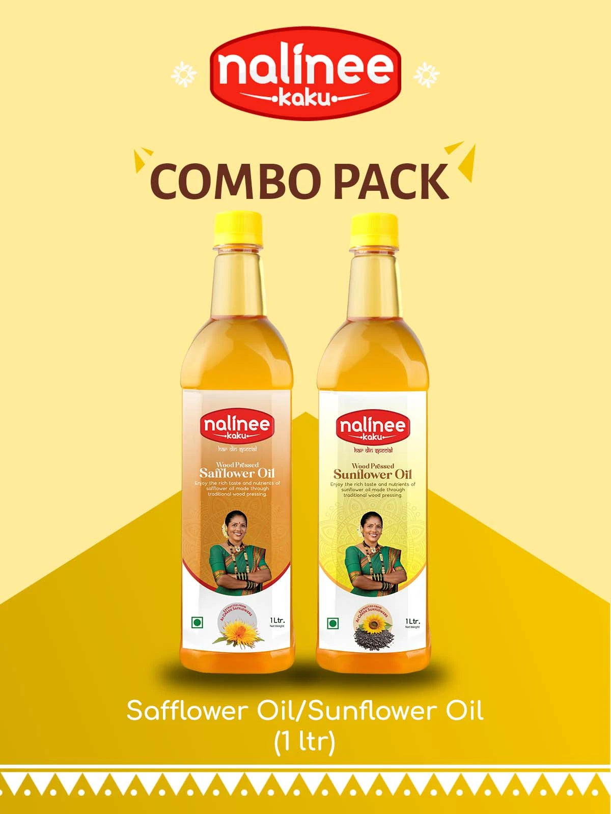 Safflower Oil (1 Ltr) & SunFlower Oil (1 Ltr)